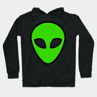 Green alien head t-shirt Hoodie